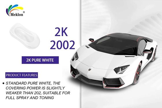 Pintura para automóviles de color blanco puro resistente a los rayos UV Color sólido no tóxico a prueba de humedad
