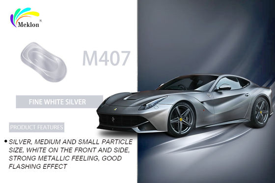 Pintura para automóviles de plata metálica práctica, anti-UV, colorante de plata no tóxico para automóviles.
