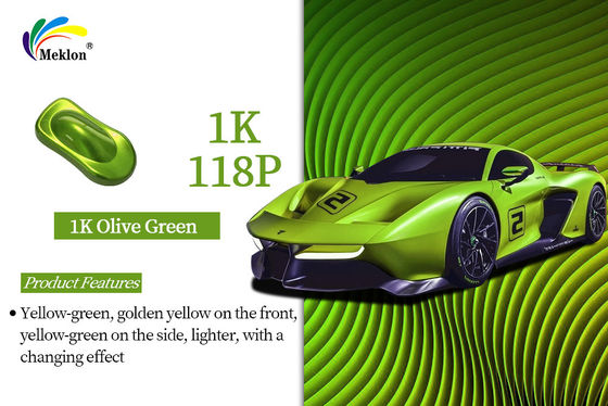 1K Oliver Verde Anticorrosión Personalizada 2K Color Sólido Auto Barniz Pintura de Coches