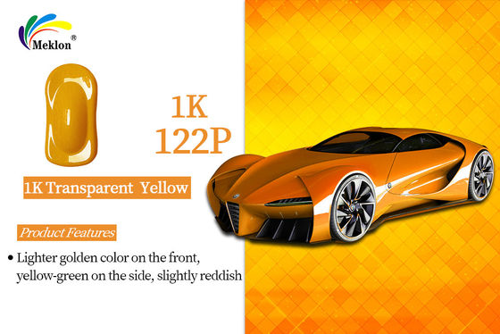 Pintura para automóviles metálica con revestimiento amarillo transparente