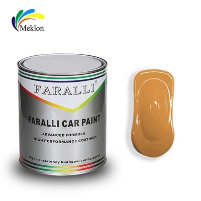 Pintura para automóviles metálica con revestimiento amarillo transparente