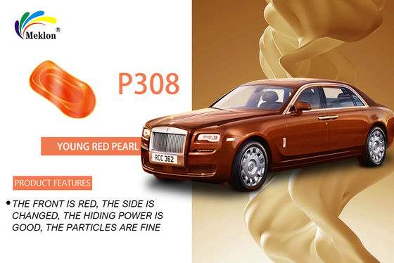 Refinado automotriz con Meklon P-308 Lengua Rojo Perla pintura de automóviles