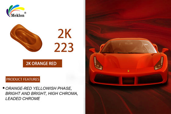 ISO/MSDS/SGS Aprobada pintura de automóviles de color rojo naranja para una excelente cobertura y protección