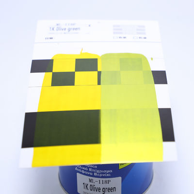 1K de alto rendimiento de pintura de automóviles de color verde oliva Revestimiento líquido de resina para pintura acrílica con apariencia de polvo