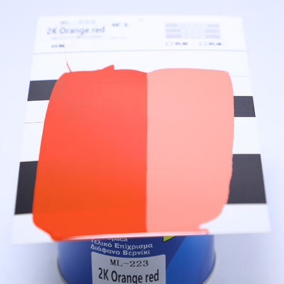 Buena nivelación 2K Naranja Rojo Pintura metálica para automóviles Acrílico Liquid Coating Spray