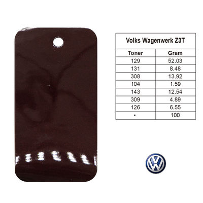 Pintura de retoque para coche Volkswagen Z3T  Acabado brillante de larga duración