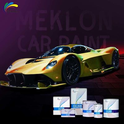 Brillo dorado y profundidad del coche con pintura automotriz de perla de oro