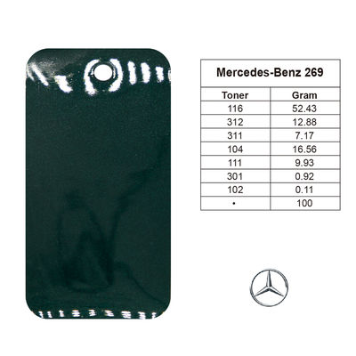 Pintura de automóvil acrílica de perla verde mate 1K para Mercedes-Benz DB269