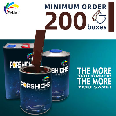 Pintura de reparación de automóviles negra roja de alto brillo resistente a los rayos UV 1K2K, resistente a la intemperie y al desgaste