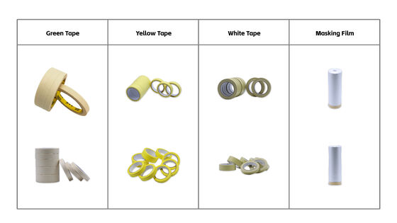 Venta al por mayor de cinta de enmascaramiento de belleza para automóviles de varios colores opcional