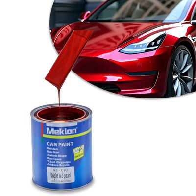 Meklon Rojo Brillante Perla Alto croma Resistente a los arañazos Refinar pintura de automóviles para reparación de automóviles