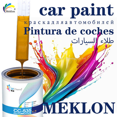 Pintura de automóvil para reparación de automóviles de acrílico 100% coincidente con MK-M418 Refinish Car Paint Spray 1K Basecoat Gold Silver (amarillo)