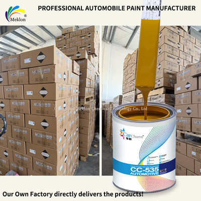 Pintura acrílica para repintado de automóviles 2K Amarillo Barro con aplicación en spray, recubrimiento líquido para reparación y renovación de automóviles