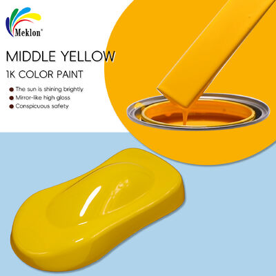 Pintura acrílica 2K para reparación de automóviles, color amarillo medio, 2113, capa superior acrílica de alto contenido sólido con sistema inteligente de combinación de colores