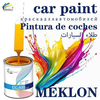 Pintura acrílica 2K para reparación de automóviles, color amarillo medio, 2113, capa superior acrílica de alto contenido sólido con sistema inteligente de combinación de colores