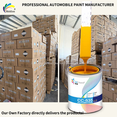 Pintura acrílica 2K para reparación de automóviles, color amarillo medio, 2113, capa superior acrílica de alto contenido sólido con sistema inteligente de combinación de colores