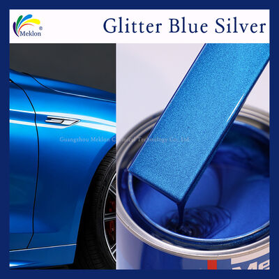 Pintura acrílica 1K para reparación de automóviles, color azul brillante y plateado, suministro profesional a granel