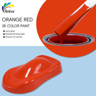 Alta cobertura y UV Resistente a la intemperie 223 Naranja Rojo 1K Solid Auto Refinish Amarillo Base Rojo pintura de reparación de automóviles