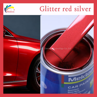 Refinar pintura de automóviles pintura profesional de automóviles diseñada para la aplicación y excelente adhesión en varios paneles de carrocería de automóviles X09 Glitter Rojo Plata