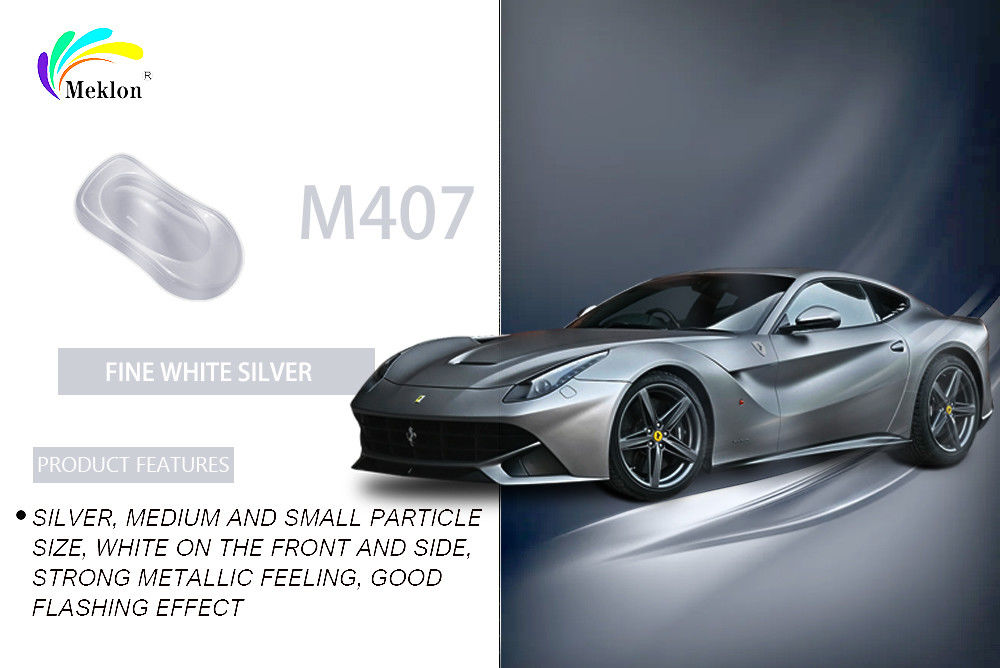 Pintura para automóviles de plata metálica práctica, anti-UV, colorante de plata no tóxico para automóviles.