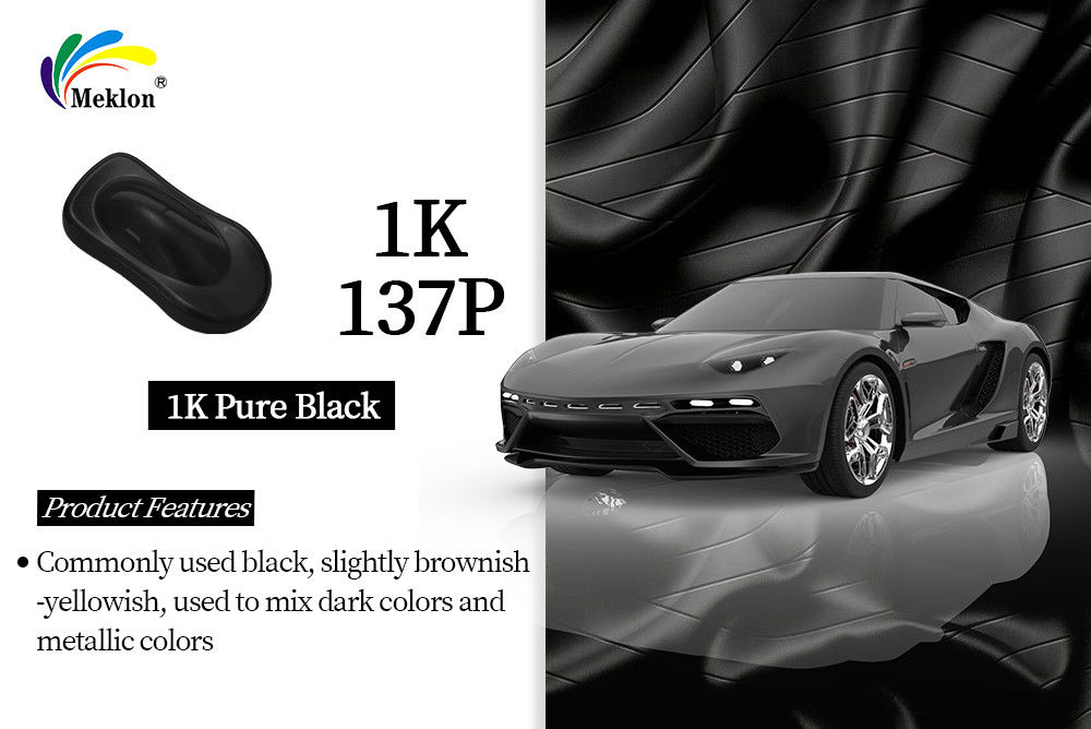 Sistema avanzado de mezcla de colores: 1K Negro puro brillante Acrílico de colores sólidos pintura de automóviles