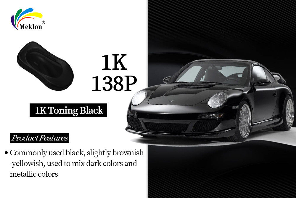 1K mezclado negro brillante acrílico colores sólidos pintura de automóviles: sistema avanzado de mezcla de colores