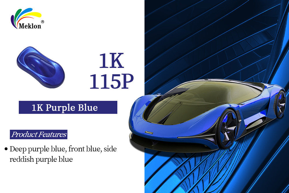 Anti-desvanecimiento Alto brillo 1K Púrpura Azul Metallic Base Coat Color Pintura automática