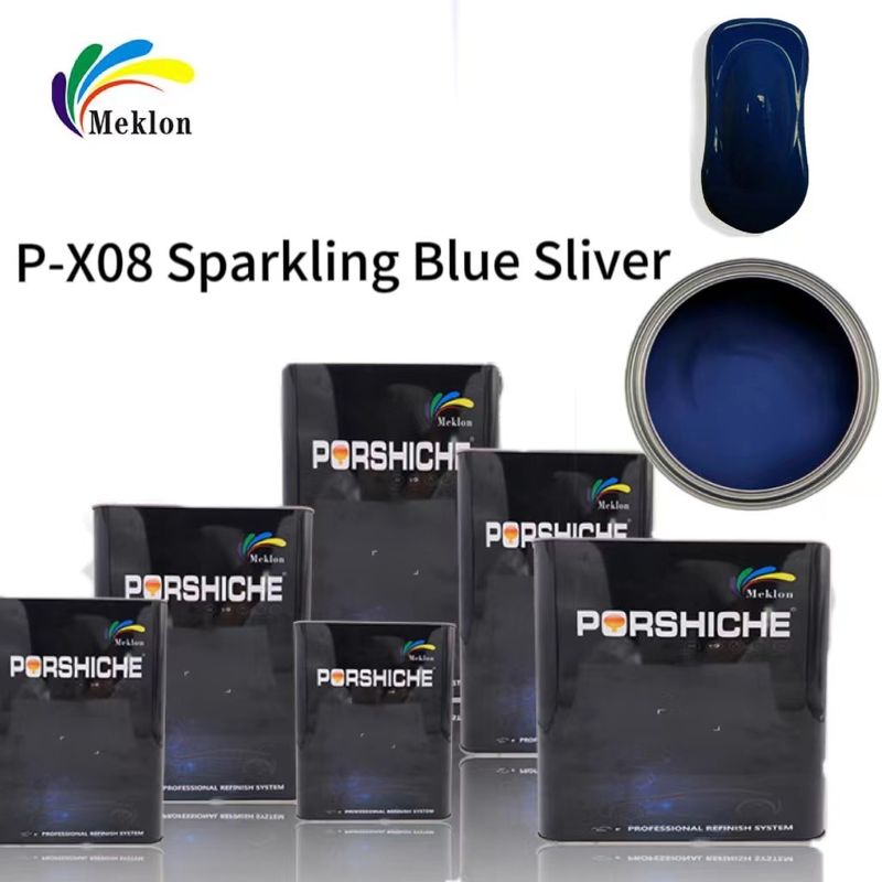 Pintura para automóviles de plata metalica no tóxica resistente al agua Color azul brillante estable