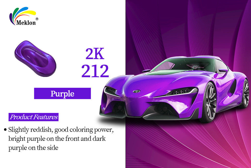 Pintura para automóviles resistente a la intemperie y al desgaste de 2k adecuada para su pintura de reparación de automóviles púrpura