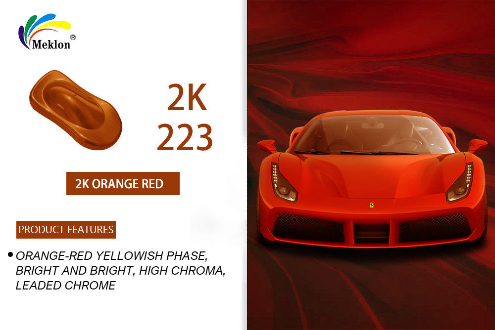 ISO/MSDS/SGS Aprobada pintura de automóviles de color rojo naranja para una excelente cobertura y protección