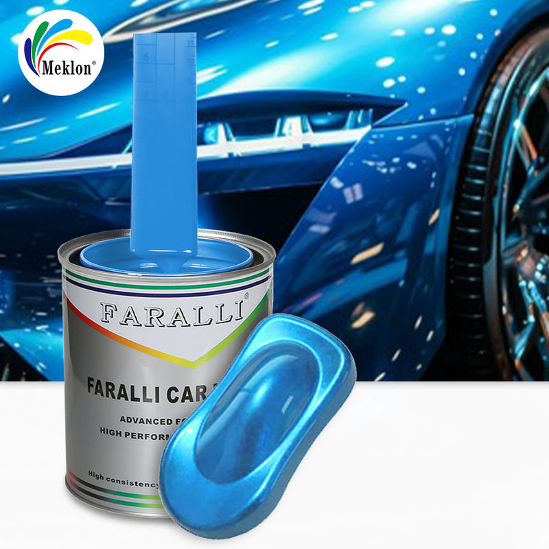 1K nieve helada azul brillante colores sólidos acrílicos pintura automática para reparación de carrocería de automóviles usados