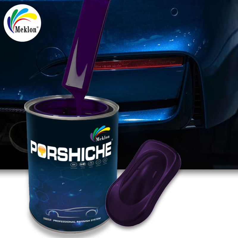 1K Pintura de color púrpura Auto recubrimiento Refinación de reparación Sistema de tinte de pulverización Pintura del cuerpo automático
