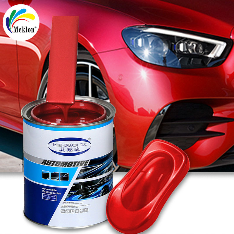 1K Red Car Refinish Paint Equipos independientes de I + D y producción con gráficos de masterbatch y tarjetas de color