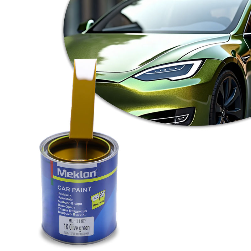 1K de alto rendimiento de pintura de automóviles de color verde oliva Revestimiento líquido de resina para pintura acrílica con apariencia de polvo