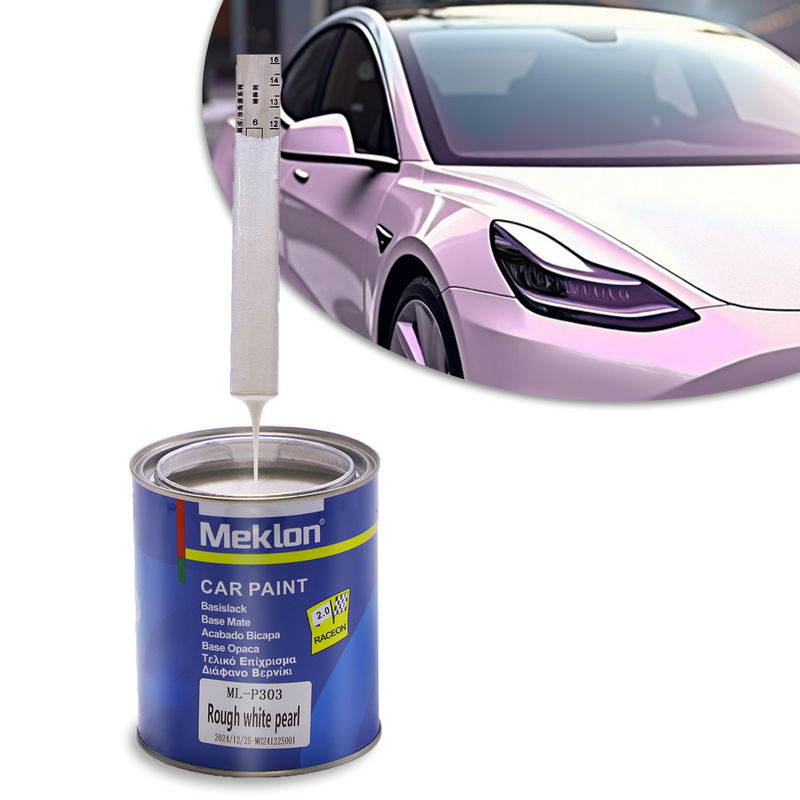 Autofinish de alta sólida 1K Laca de perla blanca gruesa de alto brillo Sistema de mezcla de revestimiento claro de resina Fábrica de aerosol de recubrimiento líquido