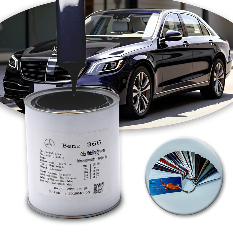 Pintura de automóvil acrílica de perla azul 1K Premium para Mercedes-Benz DB366 Fórmula ecológica en agua