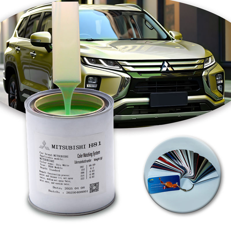Tecnología de Acrílico 1K Refinar pintura de automóviles para altas temperaturas y ambientes secos con efecto de oro de champán