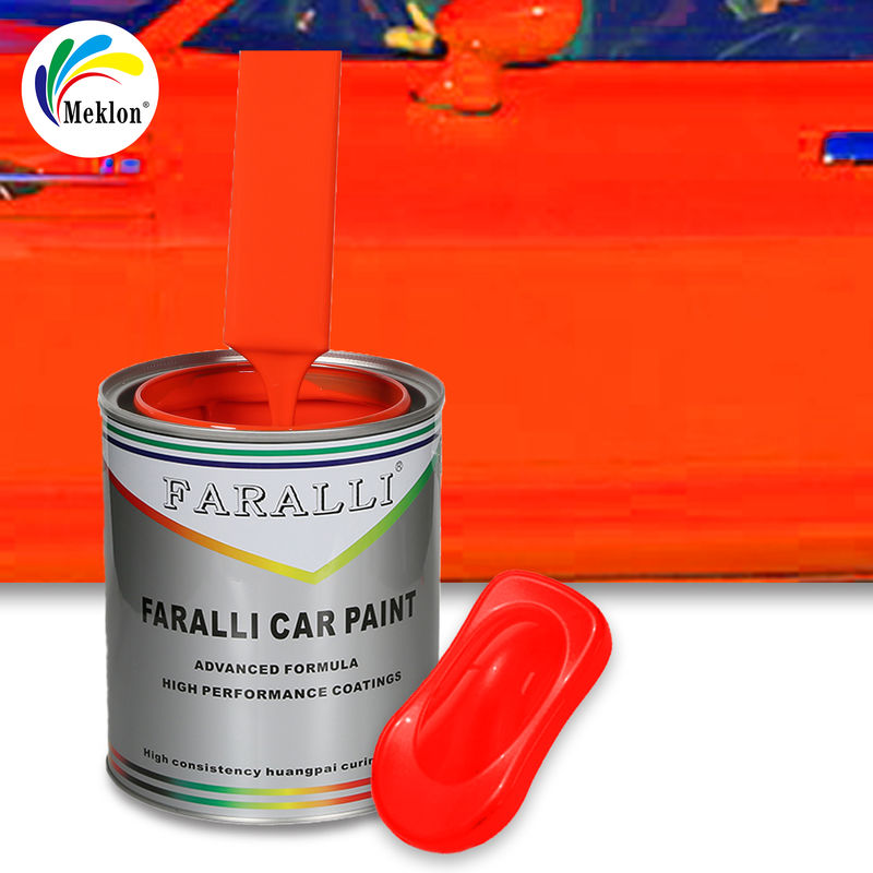 Venta caliente y rentable pintura de reparación de automóviles de color naranja brillante para pintura de automóviles