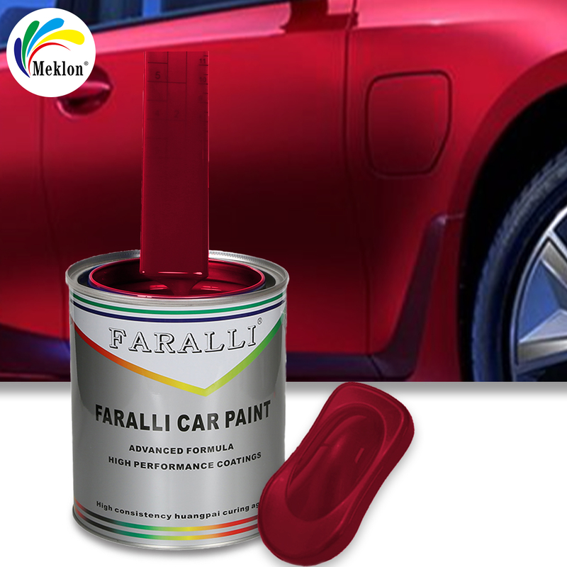 Pintura para coche rojo brillante 1K2K personalizable, resistente al desgaste y a la intemperie