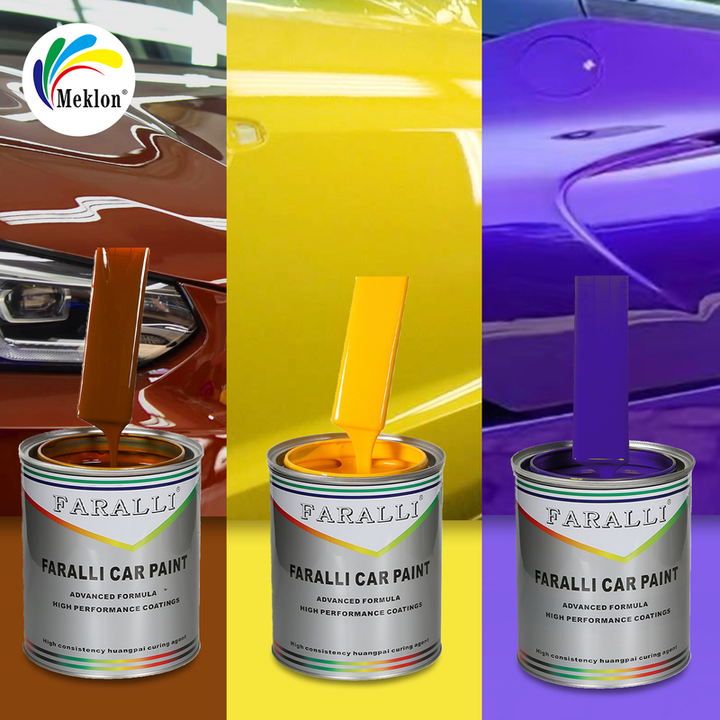 Pintura automática de cristal amarillo perla de 1K: colores brillantes y resistencia al clima para el cuerpo del automóvil