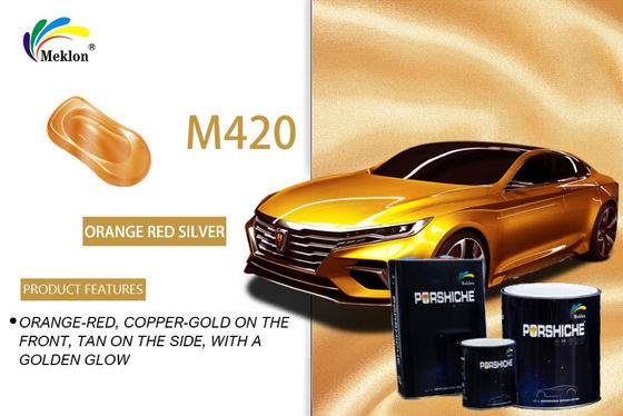 Pintura de coches de color rojo naranja resistente al calor, pintura de pulverización metálica inodoro para coches